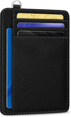 Miniatura 8 de Yonlevres Cartera delgada para tarjetas de crédito, cartera RFID para mujer, bolsillo frontal, soporte para tarjetas pequeñas, estuche para tarjetas