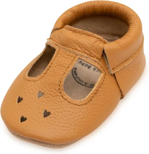 BirdRock Baby Mary Jane - Mocasines para bebé de piel auténtica con suela suave para recién nacidos, bebés, infantes y niños pequeños.