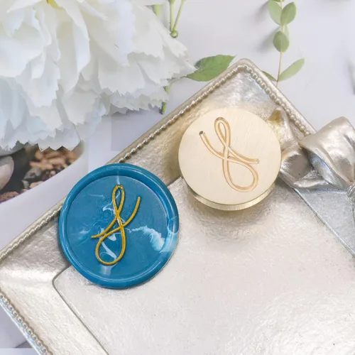 Miniatura 3 de SWANGSA Sello de cera con letra inicial del alfabeto S, elegante sello de sellado de letras para invitación de fiesta de boda, envoltura de regalo