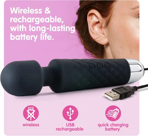 Miniatura 5 de Oliver James Varita vibradora para mujer Consolador vibrador silencioso con 20 patrones y 8 velocidades para placer sexual Juguetes sexuales