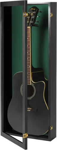 Miniatura 24 de PENNZONI Vitrina de guitarra acústica - Estuche acrílico para guitarra acústica - Soporte de pared para guitarra hecha de marco de madera dura