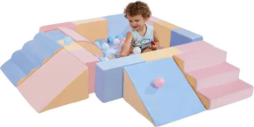 Juguetes de escalada para niños pequeños, juego de espuma suave de 11 piezas para niños pequeños de 1 a 3 años, bloques de escalada para bebés con