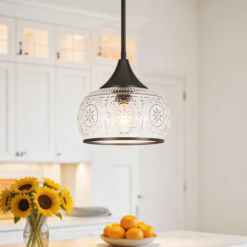Miniatura 21 de Lámparas colgantes de latón antiguo cepillado para isla de cocina, accesorios de iluminación de altura ajustable, lámpara colgante vintage con Dorado