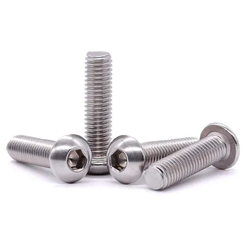 Miniatura 12 de Tornillos de cabeza de enchufe de 3/8-16 x 1 botón, acero inoxidable 304 18-8, rosca completa, rosca gruesa UNC, accionamiento hexagonal Allen, 5