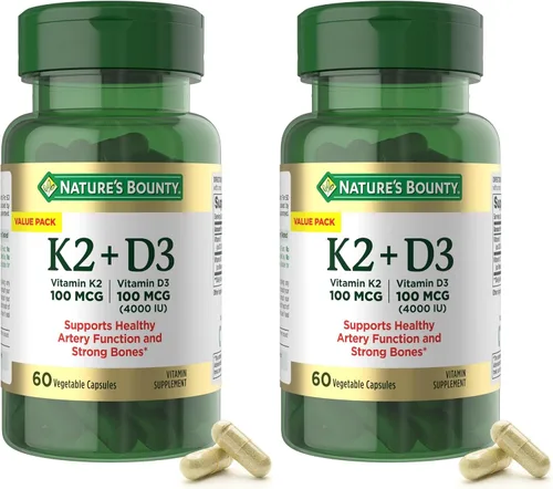 Miniatura 9 de Suplemento de Vitamina D3 K2 de Nature’s Bounty, 4000 UI de Vitamina D3 más 100 mcg de Suplementos de Vitamina K para Adultos para el Apoyo