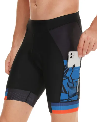 DEALYORK Pantalones cortos de ciclismo acolchados para hombre, ropa interior de bicicleta con acolchado 3D, forro de montaña, para ciclismo,