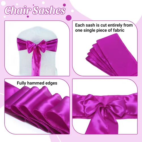 Miniatura 138 de mds - Lote de 10 lazos de satén para sillas de boda y eventos, para decoración de fiestas, 30 colores, Satin, 10 Verde oliva