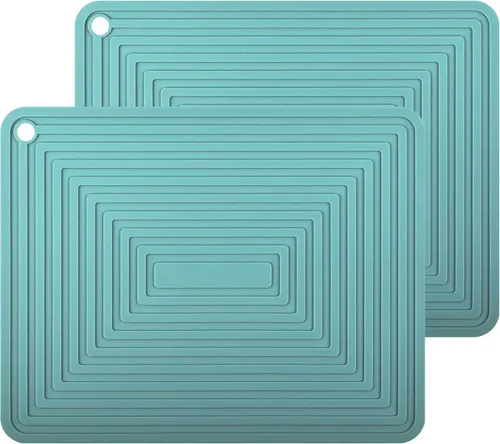 Miniatura 14 de Salvamanteles de silicona para platos calientes, ollas y sartenes, almohadillas calientes para cocina, soportes redondos de silicona para ollas