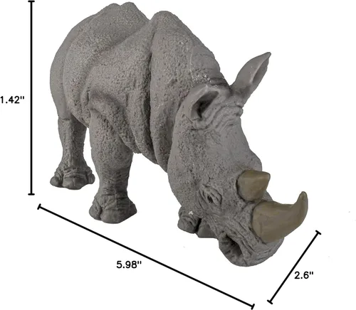 Miniatura 5 de Safari Ltd. Figura de juguete de rinoceronte blanco, realista, pintada a mano de 5.75 pulgadas, juguete educativo seguro para niños, niñas y niños a
