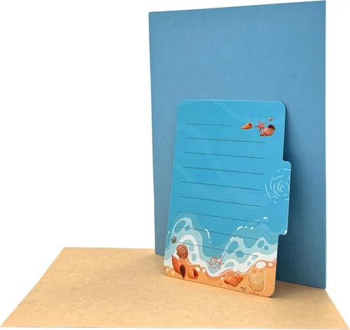Miniatura 7 de Tarjeta de felicitación desplegable de animales de dibujos animados, barco, aventura, viaje, regalo para niños, cumpleaños, agradecimiento, familia