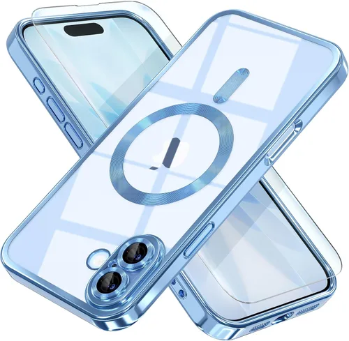Miniatura 106 de Misea Funda magnética para iPhone 14 compatible con MagSafe [nunca amarillenta] [protección contra caídas de grado militar] protector completo