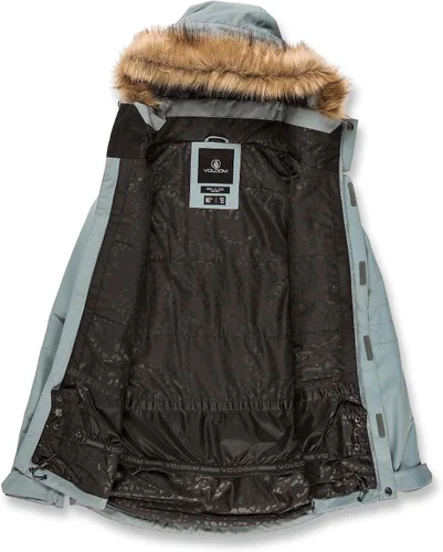 Miniatura 5 de Volcom Fawn - Chaqueta con capucha para mujer con aislamiento para snowboard y esquí Violeta Violet Ice