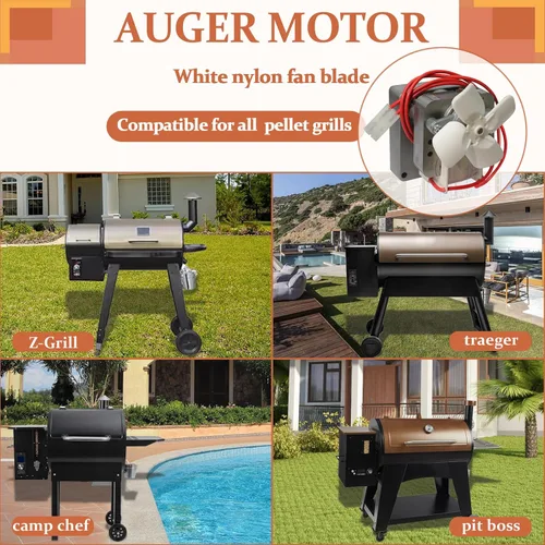 Miniatura 3 de Piezas de repuesto de motor de barrena de 2.0 RPM compatibles con Traeger, Pit Boss, Camp Chef, parrillas ahumadoras de pellets de madera, AC120V