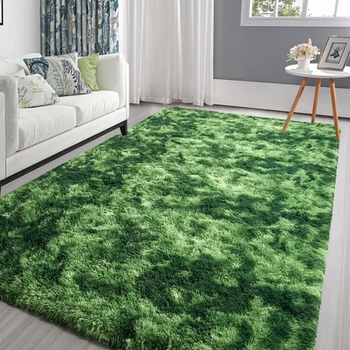 Miniatura 13 de Pettop Alfombra de Área Esponjosa Azul Marino para Dormitorio Sala de Estar, 4x6 Pies Alfombras Suaves de Felpa Mullidas y Peludas para Niñas Niños