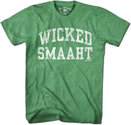 Chowdaheadz Wicked Smaaht - Camiseta divertida de humor de Nueva Inglaterra
