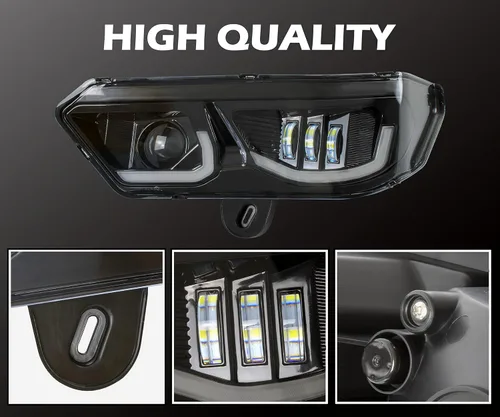 Miniatura 4 de SAUTVS Kit de montaje de faros LED para Can-Am Defender 2016-2025, faros delanteros LED con luz de señal de giro DRL para Can-Am Defender/Defender