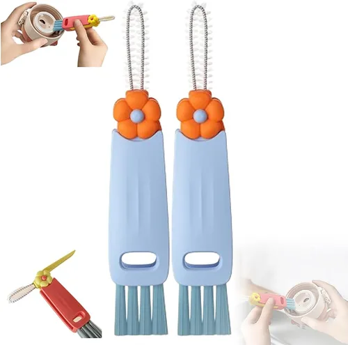 Miniatura 9 de Cepillo de limpieza de tapa de taza 3 en 1, cepillo de limpieza multifuncional multifuncional para tapas de tazas, cepillo de limpieza de hendiduras