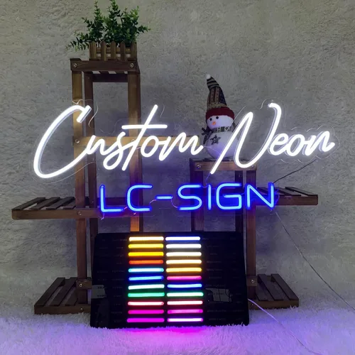 LC Letreros de neón personalizados para dormitorio, fiesta de boda, letrero de neón regulable personalizado para arte de pared, regalo de cumpleaños