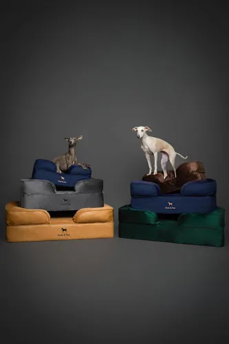 Miniatura 9 de NOAH & PAW Cama para perro, 28x23x7.5 pulgadas, camas ortopédicas para perros de tamaño mediano, espuma viscoelástica tipo cáscara de huevo Cuero