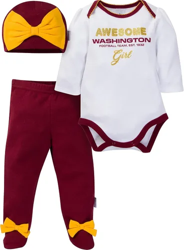 Miniatura 12 de NFL Conjunto de enterizo, pantalón con pies y gorro de 3 piezas para bebé niña Alternativa 2