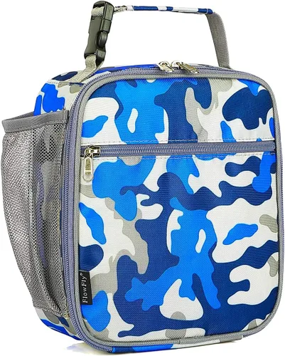 Miniatura 14 de FlowFly Lonchera para niños, bolsa suave aislada, mini hielera para el regreso a clases, kit de bolsa térmica para comidas, para niñas, niños, robot