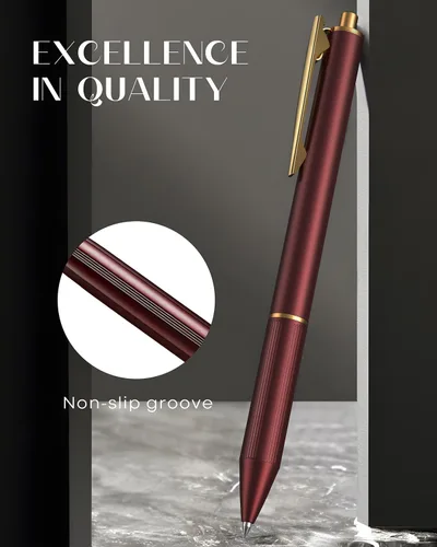 Miniatura 5 de Bolígrafos Zalantan 0.5MM retráctiles de gel metálico, bolígrafo elegante de metal premium, cañón agradable, bolígrafos de escritura suave, tinta
