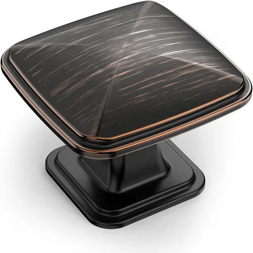 Miniatura 10 de Amerdeco K0003MB - Paquete de 10 pomos negros mate para cajones de armario de cocina, pomos de gabinete de cocina, manijas de gabinete de un solo