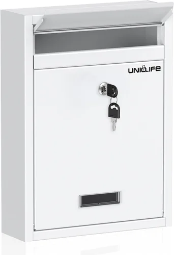 Miniatura 11 de Uniclife Buzón de Montaje en Pared para Exterior, Buzón Grande con Cerradura de Combinación, Buzón de Seguridad para Casa, Caja Segura para Depósito