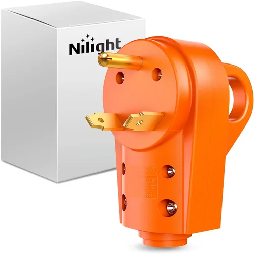 Miniatura 24 de Nilight Enchufe de repuesto para autocaravana de 50 amperios, 125/250 voltios, macho con mango ETL listado NEMA 14-50P para caravana, autocaravana