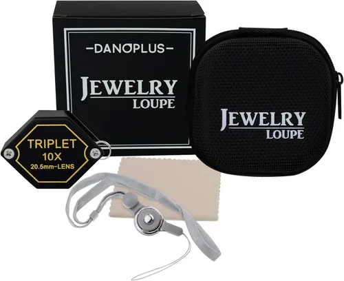 Miniatura 3 de 10 lupas para joyería, lupa de 0.807 in, lente trillizo, cristal óptico, herramienta de aumento de gemas de bolsillo para joyero, filatelista