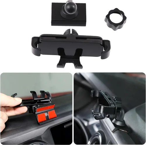 Miniatura 6 de HAPPYHORSE Soporte de teléfono para automóvil compatible con Toyo@Tacoma 2016-2023, pantalla de navegación de control central, soporte de teléfono