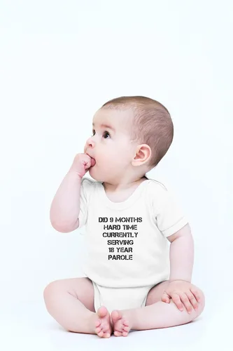 Miniatura 8 de CBTWear Hizo 9 meses de tiempo difícil, sirviendo 18 años de libertad condicional divertido lindo novedad bebé bebé mono de una pieza