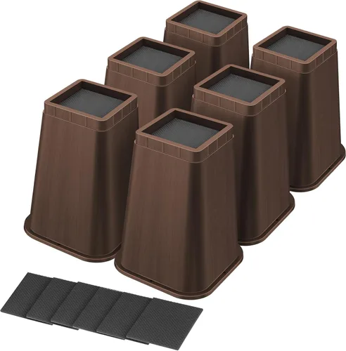 Miniatura 16 de shouwuhho Elevador de Cama de 8 Pulgadas de Alta Resistencia, Elevador de Muebles de 12" 8" 4" para Mesa, Pata de Escritorio, Sofá, Sofá Cama