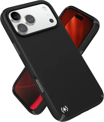 Speck PRESIDIO2 PRO - Funda para iPhone 17, compatible con MagSafe, funda protectora delgada, color negro/gris pizarra/blanco