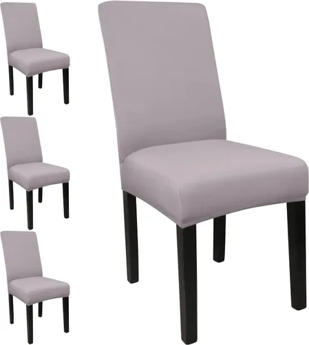 Miniatura 110 de JQinHome Juego de 8 fundas para sillas de comedor, fundas de alta elasticidad extraíbles y lavables, fundas protectoras de asiento para silla