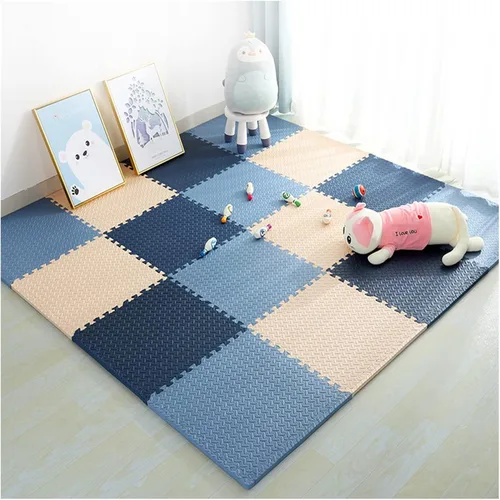 Miniatura 10 de Alfombra de juego de espuma colorida, azulejos entrelazados de EVA para piso, tapetes gruesos y suaves, perfectos para protección del suelo, garaje
