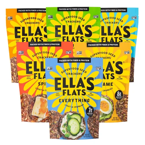 Miniatura 8 de ELLA'S FLATS® Comino todas las semillas saladas patatas fritas – Todo natural, sin gluten, buena fuente de proteínas, alto en fibra, vegano y apto