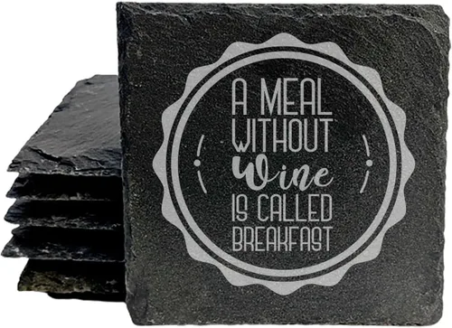 Miniatura 27 de Wine Not? Hilarious Drinking Wine is My Hobby Slate Coasters - Round Slate - Set of 8 Drinking Wine is Not My Habit