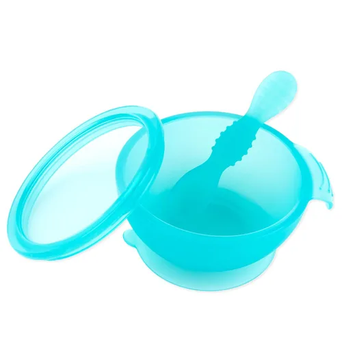 Miniatura 27 de Bumkins Tazón Disney Mickey Mouse, juego de alimentación de silicona con succión, incluye cuchara, elementos de entrenamiento para el destete guiado
