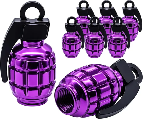 Miniatura 20 de 6 tapas de válvula de neumático, cubiertas universales de válvula de neumático de aleación de aluminio para automóviles, camiones, SUV, Rojo
