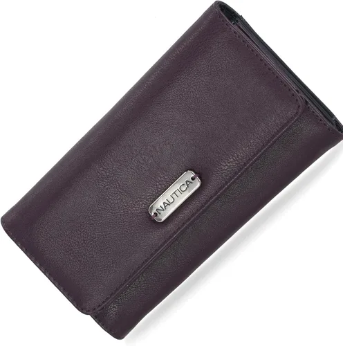 Miniatura 24 de Nautica Money Manager RFID - Cartera delgada y pequeña para mujer - Porta tarjetas de crédito con monedero y cartera con cremallera, organizador