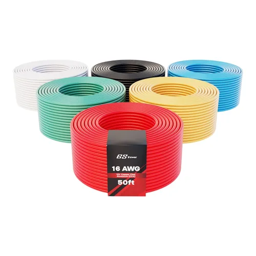 Miniatura 19 de GS Power Cable de calibre 10 CCA de 400 pies para automóvil, 4 colores de 100 pies por rollo, 10 AWG 12 V, cable eléctrico de altavoz flexible