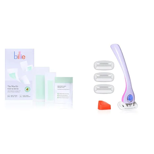 Miniatura 8 de Billie Kit de cera - Cara y Bikini - 32 tiras de cera - 6 toallitas de suero post-cera y tampón corporal - Barra exfoliante preafeitada - 3.5 oz