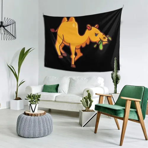 Miniatura 3 de LIFANGMI Camels Are Grazing Tapestry Wall Hanging 60x40 Inch Bedroom Living Room Dormitory Home Decoration Wall Tapestry