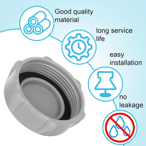 Miniatura 5 de BOXOB Tapa de válvula de drenaje de piscina, repuesto de plástico a prueba de fugas con conector sobre el suelo, accesorio para piscinas compatible
