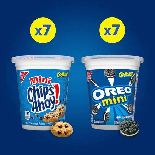 Miniatura 10 de Go-Cup - Paquete surtido de mini galletas OREO, mini galletas CHIPS AHOY, RITZ Bits de queso, Teddy Grahams de miel, Nutter Butter Bites, Mini Nilla
