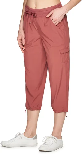 Miniatura 4 de RBX - Pantalón capri deportivo con cordónligero con bolsillos y estilo cargo para mujer