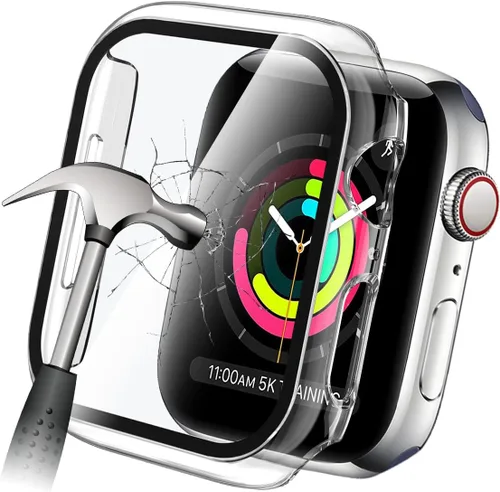 Miniatura 7 de YMHML Funda compatible con Apple Watch de 1.496 pulgadas Series 3/2/1 con protector de pantalla de vidrio templado integrado, protector delgado