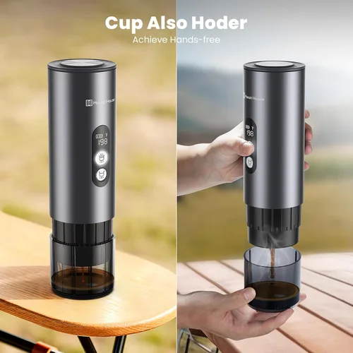 Miniatura 7 de Maestri House Cafetera de Espresso de 150W con Autocalentamiento Rápido de 2-3 Minutos, Máquina de Café Espresso Portátil de Viaje con Bolsa