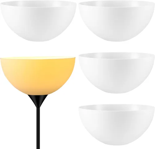 Miniatura 9 de Vaguelly 2 piezas de plástico blanco Torchiere pantallas de lámpara para lámparas de piso y mesa, forma de cuenco, ajuste de 1.654 in